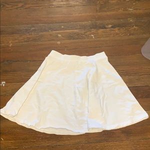 white skater skirt